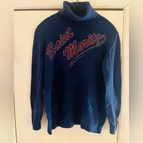Les Copains Luxury Wool St Moritz St Barth Preppy Academia Sweater 42/4/6